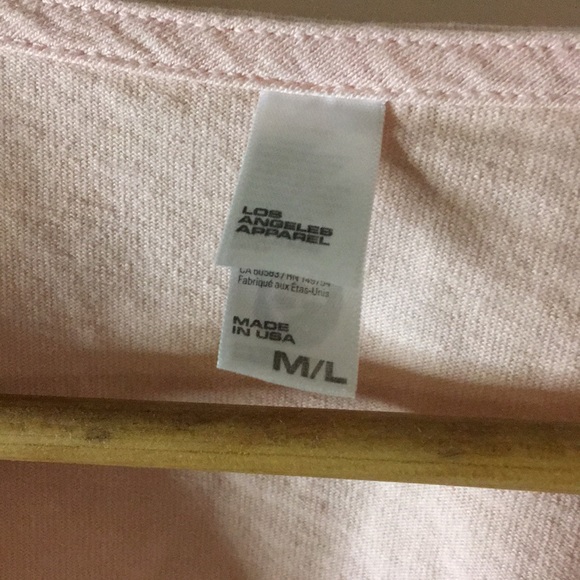American Apparel / Los Angeles Apparel Le Weekend Tie Top Pink M/L - Picture 2 of 7